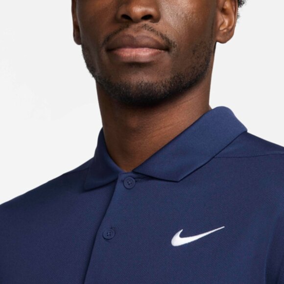 NWT New Nike Men's Victory+ Dri-Fit Golf Polo Large L Shirt Casual Navy Top - Picture 3 of 5